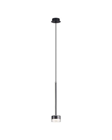 Stylish tubular pendant lamp with clear glass shade GX53 max 12W