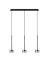 Lámpara colgante diseño elegante de tres luces en cascada GX53 máx 12W acabado cromo