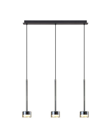 Elegant three-light cascade pendant lamp GX53 max 12W bronze finish