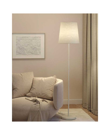 165cm floor lamp, 20W, E27 socket, Nordic gray or sand finish with fabric shade and metal base and fabric cable