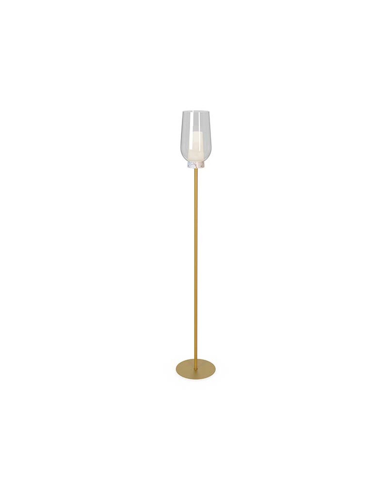 E27 max. 20W floor lamp in modern white and wood finish or elegant gold and marble finish