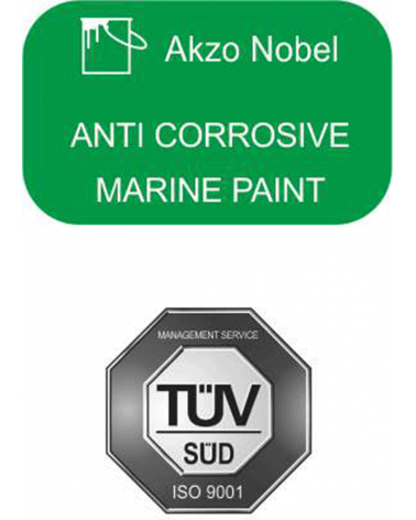 5cm square black aluminum interior marker with semicircle LED 2W 3000K 60 Lm.