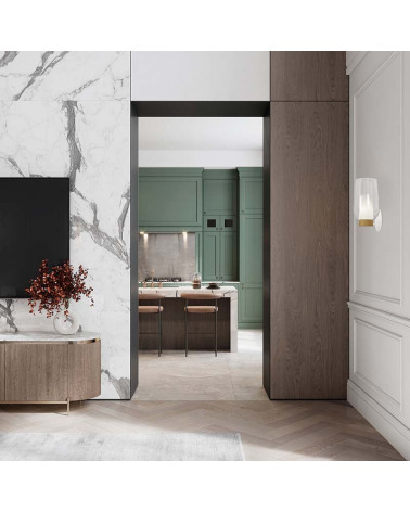 Aplique de pared contemporáneo de diseño elegante E27 max. 20W en dos acabados