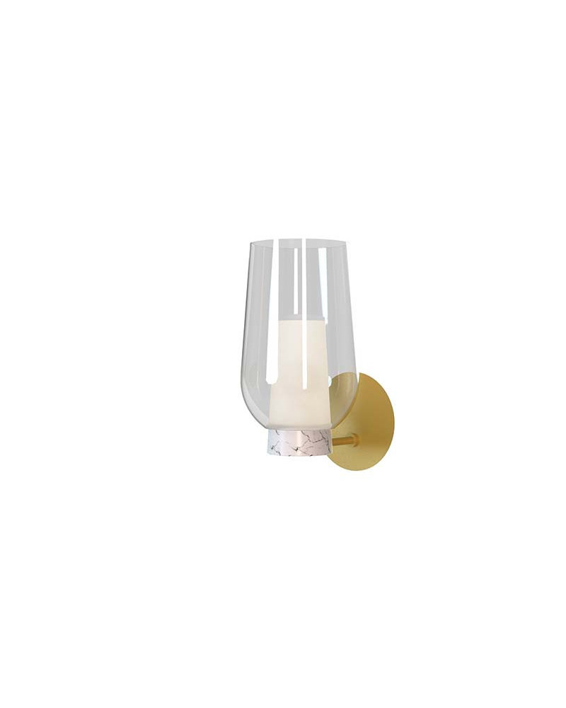 Elegant contemporary wall light E27 max. 20W in two finishes