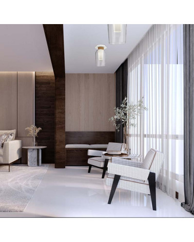 Elegant original design ceiling light with E27 glass shade in two finishes