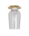 Plafón de techo de original diseño elegante con tulipa de cristal E27 en dos acabados