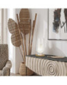 Lámpara de sobremesa estilizada de diseño E27 en dorado o blanco con imitación de madera o mármol