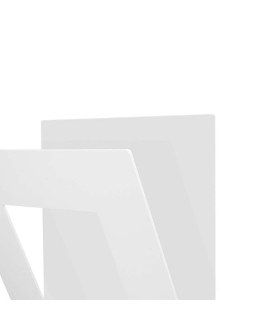 14x14cm LED 12W wall light with customizable geometry panel, 3000K white finish