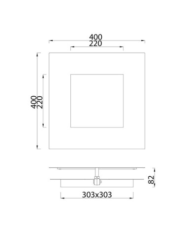 Aplique de pared 40x40cm LED 40W con panel de geometría personalizable 3000K acabado blanco