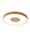 Plafón circular Ø65cm LED inteligente 100W regulable CCT 2700K-4000K-5000K acabado madera