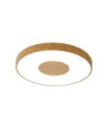 Plafón circular Ø50cm LED inteligente 80W regulable CCT 2700K-4000K-5000K acabado madera