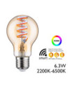 Standard amber LED bulb 6.3W E27 RGBW Alexa Google Home dimmable A60