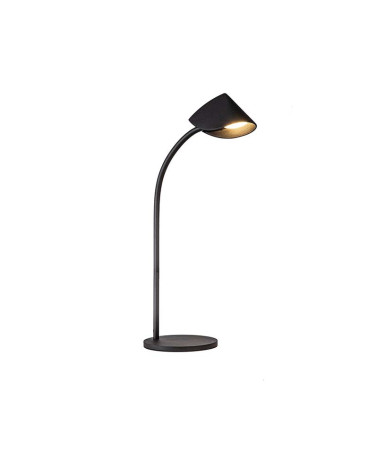 Lámpara de sobremesa 56cm para lectura LED 8,5W 3000K diseño contemporáneo minimalista en negro