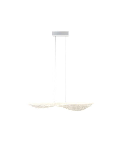 Small textured wavy panel LED pendant lamp, 40W, 3000K white