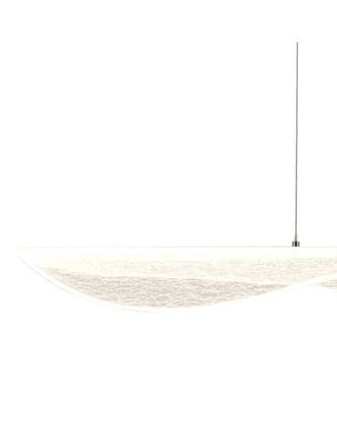 Small textured wavy panel LED pendant lamp, 40W, 3000K white