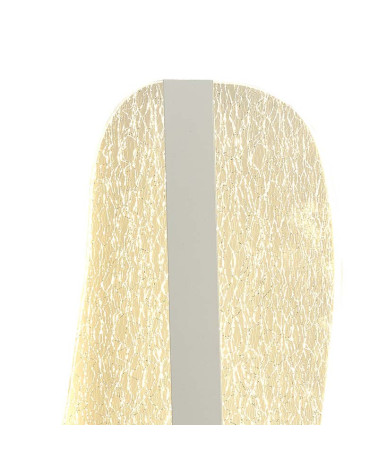 Aplique de pared LED regulable 15W 3000K panel ondulado texturizado de 45cm acabado en blanco
