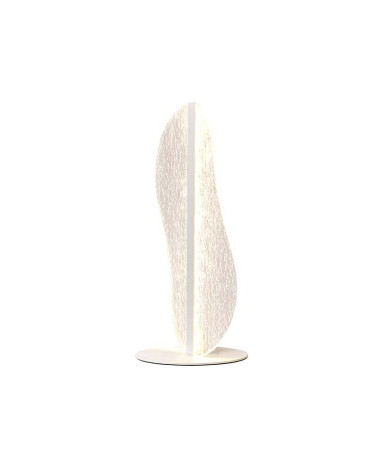 Lámpara de sobremesa 45cm LED 15W 3000K diseño moderno con panel blanco ondulado y texturizado