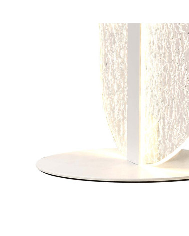 Lámpara de sobremesa 45cm LED 15W 3000K diseño moderno con panel blanco ondulado y texturizado