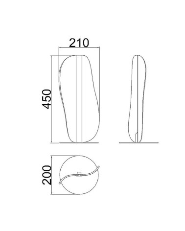 Lámpara de sobremesa 45cm LED 15W 3000K diseño moderno con panel blanco ondulado y texturizado