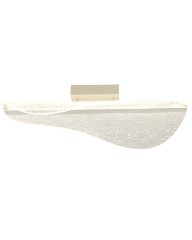 Plafón de techo LED de 40W y 3000K blanco de panel ondulado texturizado diseño contemporáneo