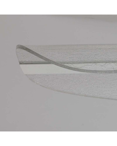 Plafón de techo LED de 40W y 3000K blanco de panel ondulado texturizado diseño contemporáneo