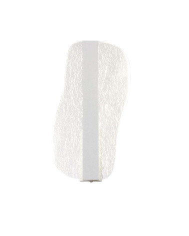 Aplique de pared LED 12W 3000K panel ondulado texturizado de 31cm acabado en blanco