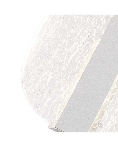 12W 3000K LED wall light with 31cm textured wavy panel in white finish