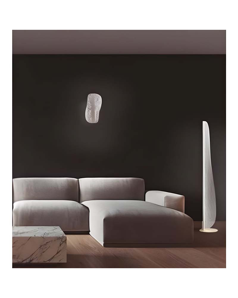 Aplique de pared LED 12W 3000K panel ondulado texturizado de 31cm acabado en blanco