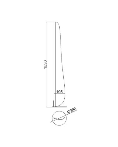 Lámpara de pie 153cm LED regulable 20W 3000K diseño moderno con panel blanco ondulado y texturizado