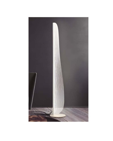 Lámpara de pie 153cm LED regulable 20W 3000K diseño moderno con panel blanco ondulado y texturizado