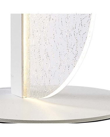 Lámpara de sobremesa 37,5cm LED 12W 3000K diseño moderno con panel blanco ondulado y texturizado