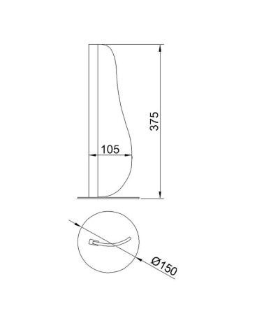 Lámpara de sobremesa 37,5cm LED 12W 3000K diseño moderno con panel blanco ondulado y texturizado