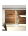 Lámpara de sobremesa 37,5cm LED 12W 3000K diseño moderno con panel blanco ondulado y texturizado