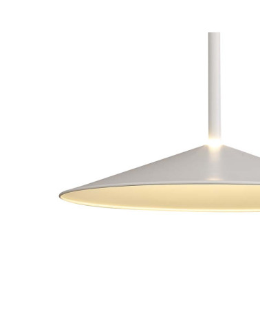 Lámpara colgante ∅47,5cm LED 16W diseño acampanado con sisema sube y baja 3000K y acabado blanco