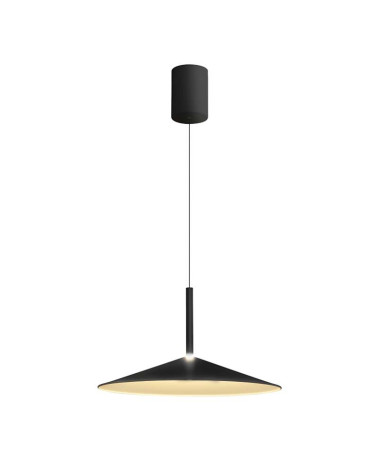 48cm LED 16W pendant lamp, flared design with up and down system, 3000K and black finish