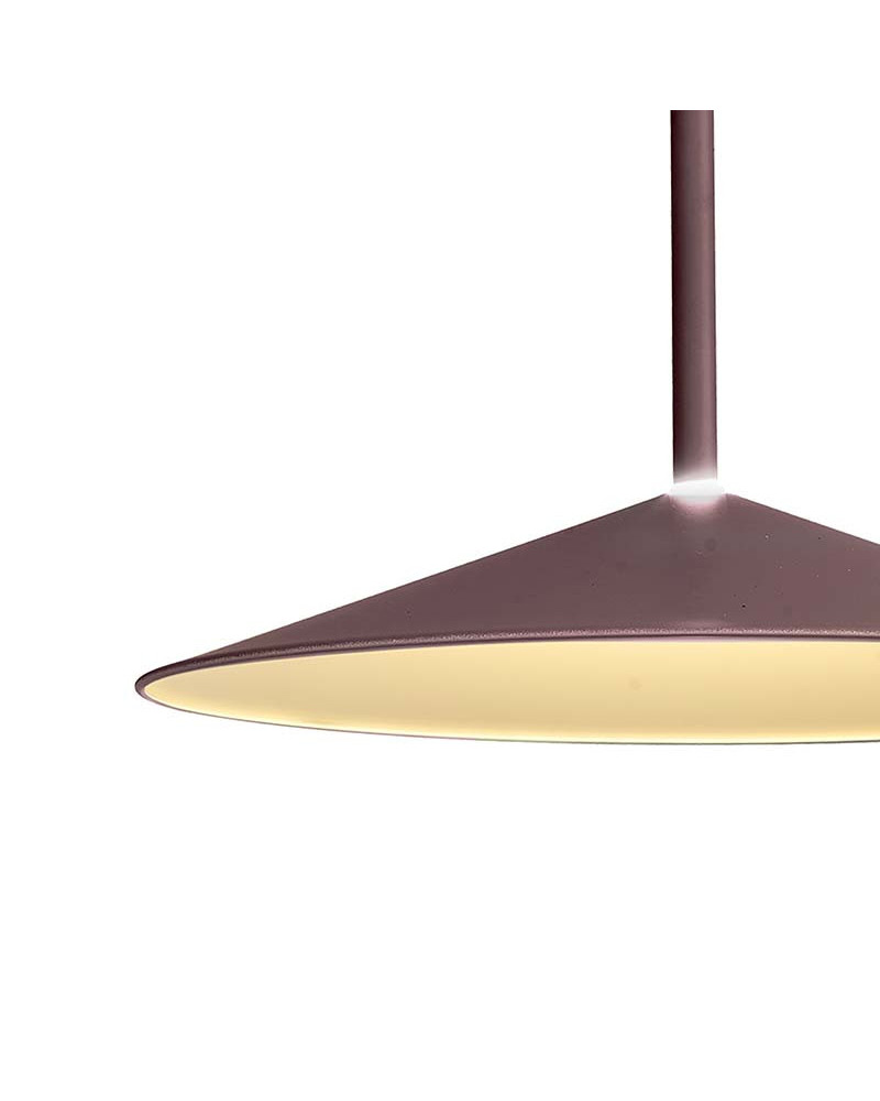 48cm LED 16W pendant lamp, flared design with up and down system, 3000K and coffee finish