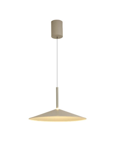 Lámpara colgante ∅47,5cm LED 16W diseño acampanado con sisema sube y baja 3000K y acabado ceniza