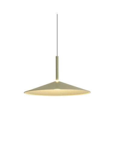 48cm LED 16W pendant lamp, flared design with up and down system, 3000K and green finish