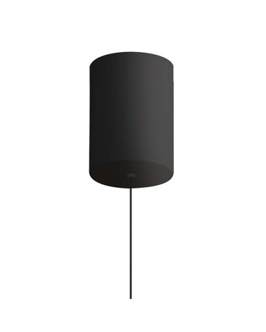 Lámpara colgante ∅32cm LED 9W diseño acampanado con sisema sube y baja 3000K y acabado negro