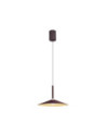 Lámpara colgante ∅32cm LED 9W diseño acampanado con sisema sube y baja 3000K y acabado café