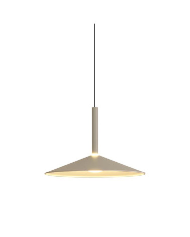 Lámpara colgante ∅32cm LED 9W diseño acampanado con sisema sube y baja 3000K y acabado ceniza