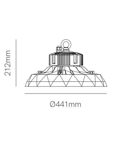 UFO LENS LED SWITCH 140W/190W/240W 100-260V industrial high bay. 60º 90º 110º 3000K/4000K/5000K