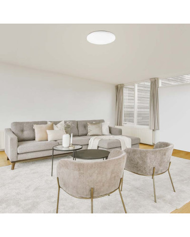 Circular ceiling light 38cm LED 32W CCT 3000K-4000K-5000K white finish
