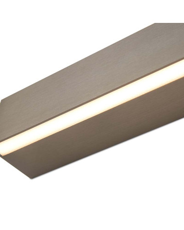 Aplique de pared lineal 60cm LED 24W 3000K luz hacia arriba y abajo acabado en elegante gris