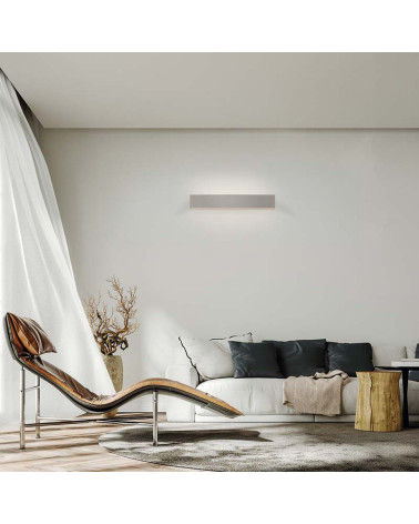 Linear wall light 40cm LED 17W 3000K up and down light, elegant grey finish