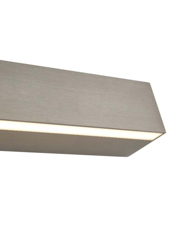 Aplique de pared lineal 40cm LED 17W 3000K luz hacia arriba y abajo acabado en elegante gris