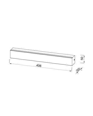 Linear wall light 40cm LED 17W 3000K up and down light, elegant grey finish