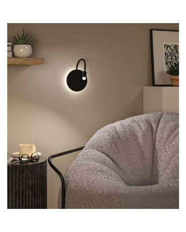 Aplique recargable negro flexible 2700K 80lm regulable