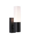 Aplique de exterior negro 10W antracita y difusor blanco cilindro