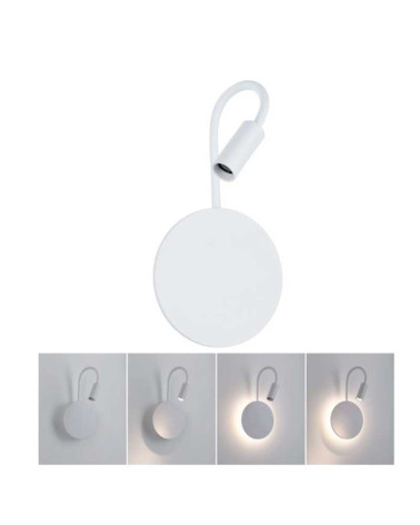 Rechargeable flexible white wall light 2700K 80lm dimmable